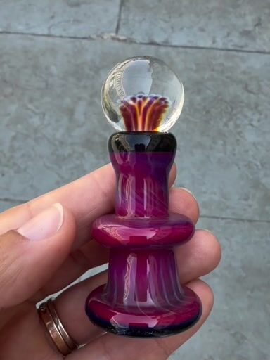 Preview pic of Pedestal style marble carb cap by Mustard Glass