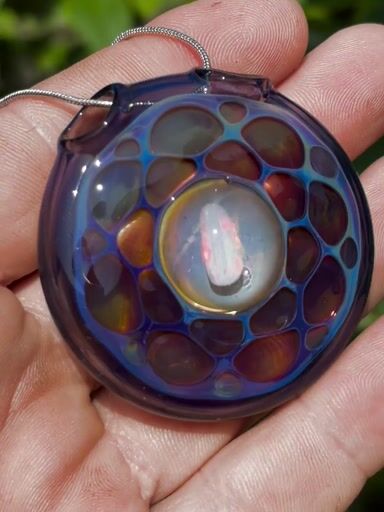 Preview pic of Opal honeycomb pendant