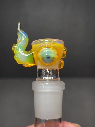 Preview pic of Northstar yellow 18mm tentacle monster slide with matching sesh cube