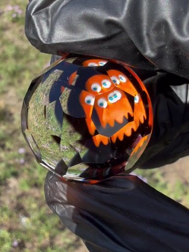 Preview pic of Mr.Facet x Ryan  McCluer Orange Pacman Ghost Marble