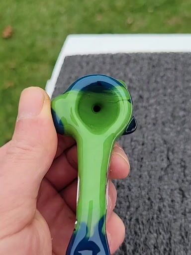 Preview pic of Peacock and jade green spoon
