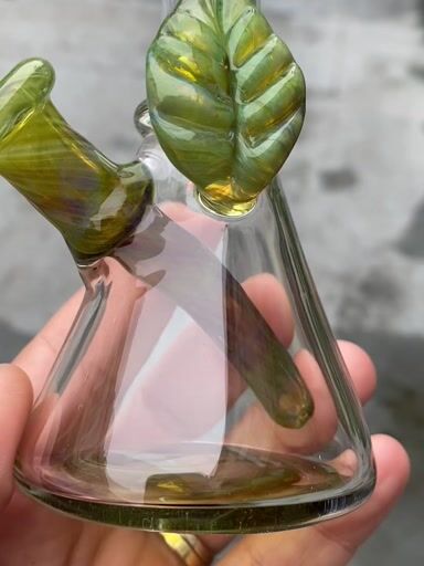 Preview pic of Zach Brown Mini Rig 4.5” Light Green Leaf 10mm