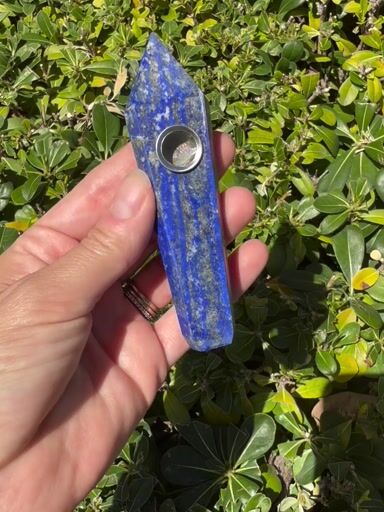 Preview pic of Lapis Lazuli Rock Hand Pipe