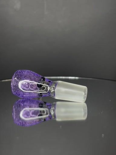 Preview pic of Purple lollipop 14mm 4 hole slide with Uv handle (by Glasszinski)