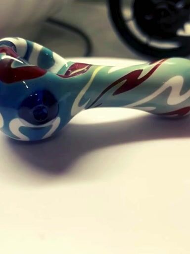 Preview pic of Hand Blown Mini Glass Spoon Pipe