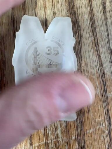 Preview pic of 2016 Rushin glass custom Kevin Durant custom jersey pendant signed and dated NOS