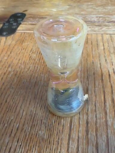 Preview pic of 2016 Rushin Glass old school 24kt gold fumed adjustable timer w/ magnetic sand NOS