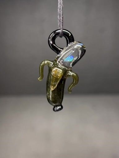 Preview pic of Dippy Glass tigers eye/opal banana pendant