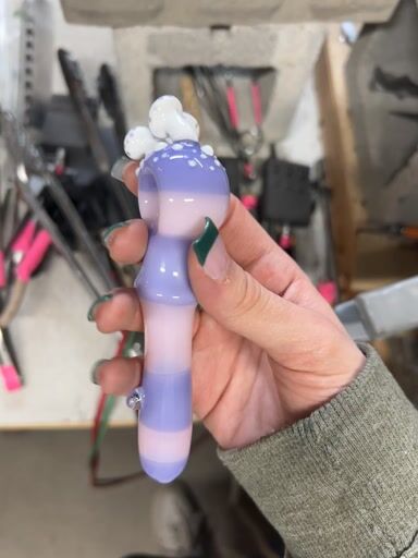 Preview pic of Encalmo spoon with opal and mushrooms