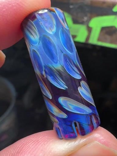 Preview pic of 11.5mm Amber Purple over Jet Black Cannon tip