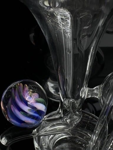 Preview pic of King Leo Glass Clear Dual Uptake Recycler (@king_leo_glass) - 10mm Female Joint