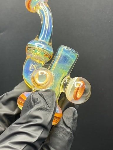 Preview pic of Beak Gold & Silver Fumed Dry 10mm w/ 3 Gold Toroidals (Custom 25’)