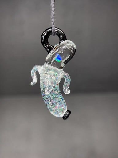 Preview pic of Crushed opal(rainbow opal) banana pendant