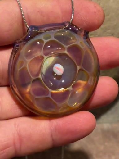 Preview pic of Opal honeycomb pendant