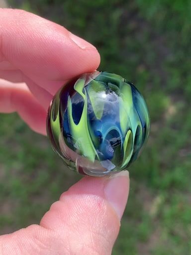 Preview pic of Snuff Glass Green Marble