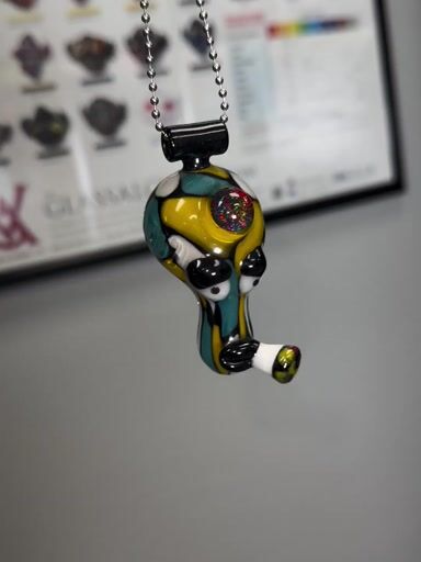 Preview pic of Puff Glass (SuperDuperPuff) Stained Glass Pendy