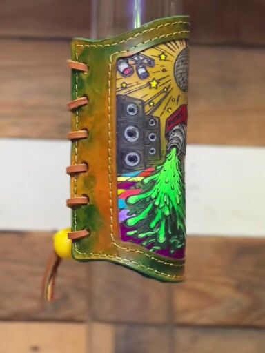 Preview pic of RipGrip-Leather Sleeve for Neck of Glass Piece