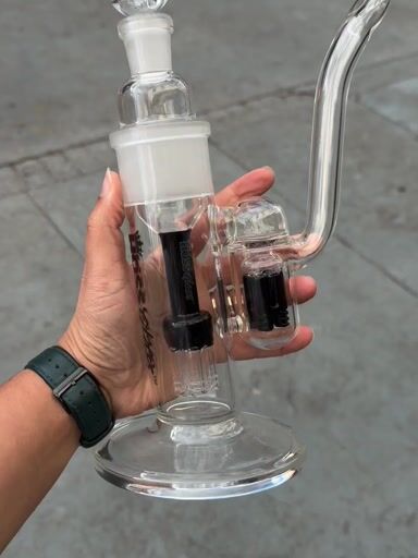 Preview pic of RARE- Hoss Glass Double/Dual Chamber Tree Perc 11” Bubbler w/ Removable Perc