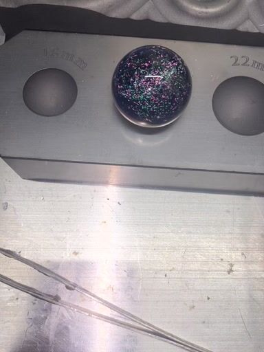 Preview pic of Purple and green galaxy marble