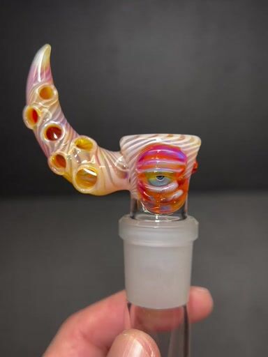 Preview pic of Dippy Glass white retti over amber purple 18x4 monster slide