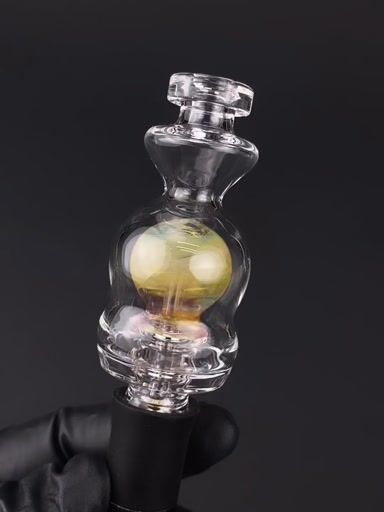 Preview pic of The Beardless Menace Pivot Bubbler Glass Mouthpiece – Water Attachment