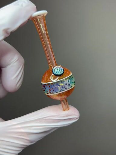 Preview pic of Mark Andrews Glass - 30mm Orange Crushed Opal