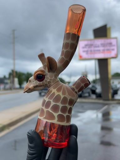 Preview pic of Robertson Glass ~ Giraffe Head Minitube # 2