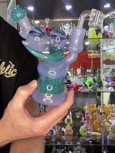 Preview pic of Tri Pawd Glassworks Blue Cheese Rig with Carb Cap