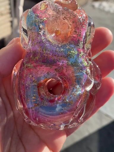 Preview pic of Dychroic Color Swirl Donut Handpipe by Nobody Glass (Glass by Nobody)