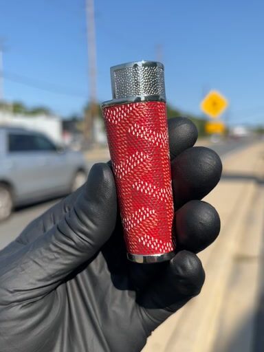 Preview pic of Red Goyard Clipper Lighter Case # 2