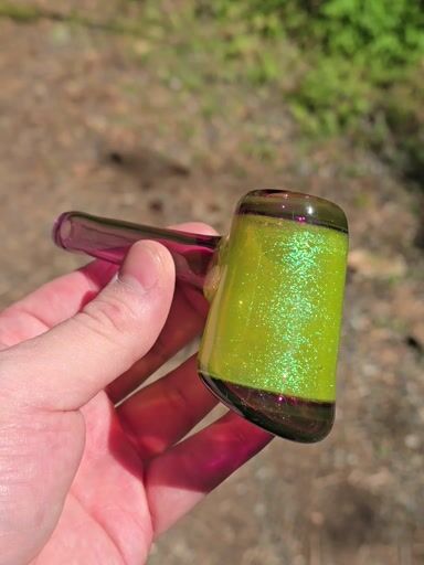 Preview pic of Purple and Green dichro hammer by Sleepy Ally Glass