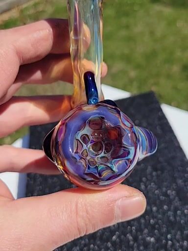 Preview pic of Double amber purple,  gold and silver fumed Sherlock