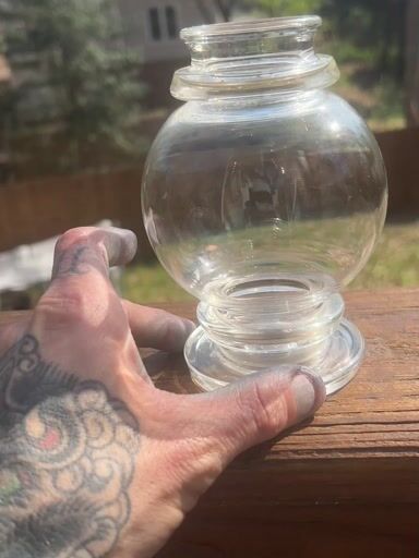 Preview pic of 2022 Frit glass sphere drinking glass