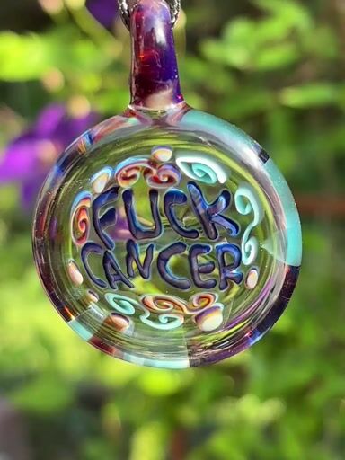 Preview pic of “Fuck Cancer” pendant necklace