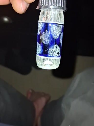 Preview pic of Fume and cobalt vial with lotus white lip wraps