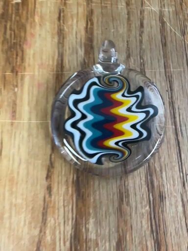 Preview pic of Lick my glass rainbow wig wag reversal flat disco pendant 2016 new old stock