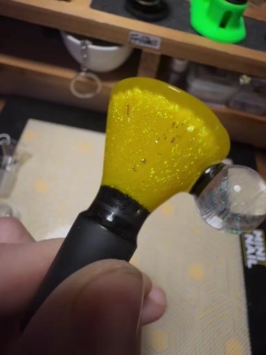 Preview pic of ✨Custom Gold Flake & Crushed Opal CL Marble Slide✨