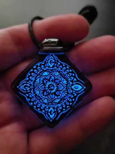 Preview pic of Square Mandala Layered Glow Pendant