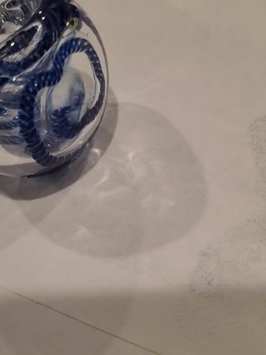 Preview pic of Clear and Blue Woven Pipe/Bowl