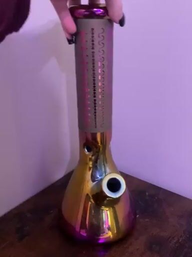 Preview pic of 13” Electroplated beaker *heavy glass*