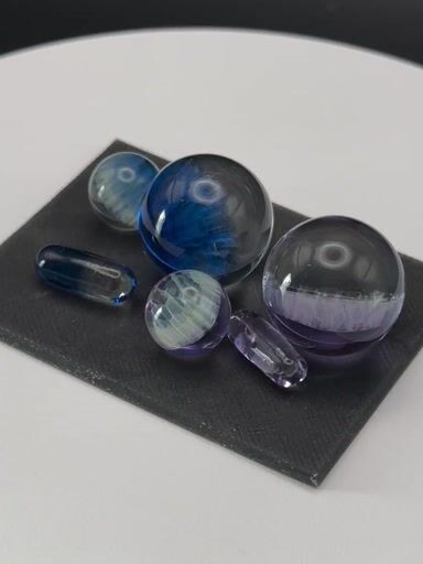 Preview pic of Honeycomb Terp Slurper Marble Set Light Blue