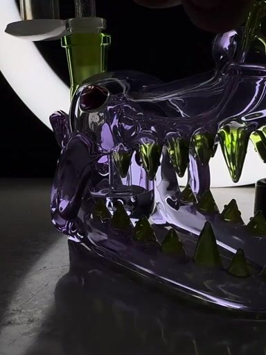 Preview pic of Crocodile (Croc) Rig - Purple / Green 3in/14mm