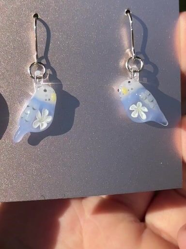 Preview pic of Bird Earrings by Azusa Glass