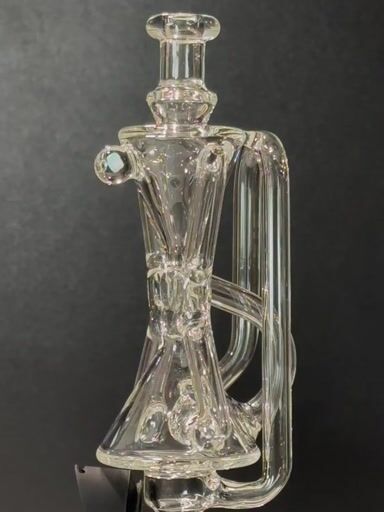 Preview pic of Iridescent Glass Puffco Pivot Topper - Recycler