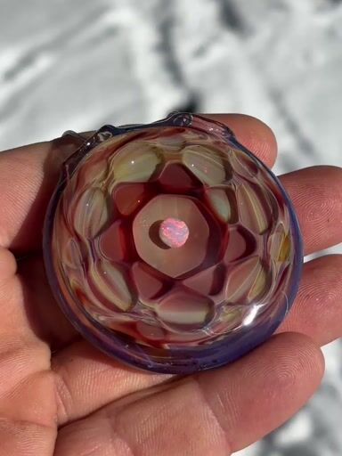 Preview pic of Opal honeycomb pendant