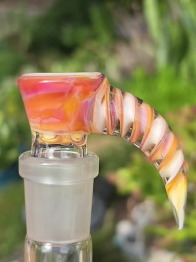 Preview pic of 2k Glass Art 18mm 4 Hole Unground Slide