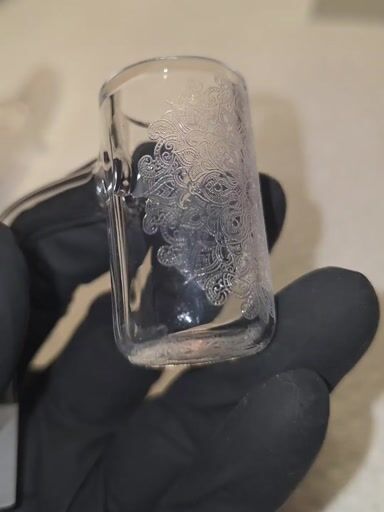 Preview pic of Eternal Quartz Mandala Engraved 10mm banger and engraved pillars