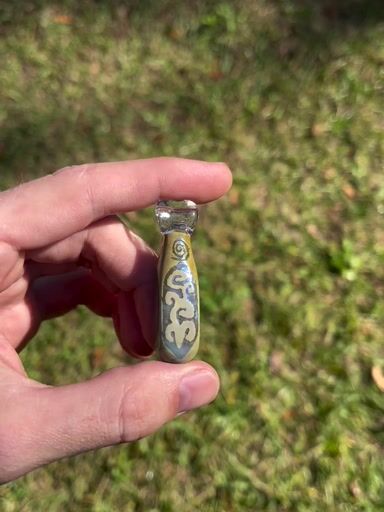 Preview pic of Blue caramel hand carved pendant