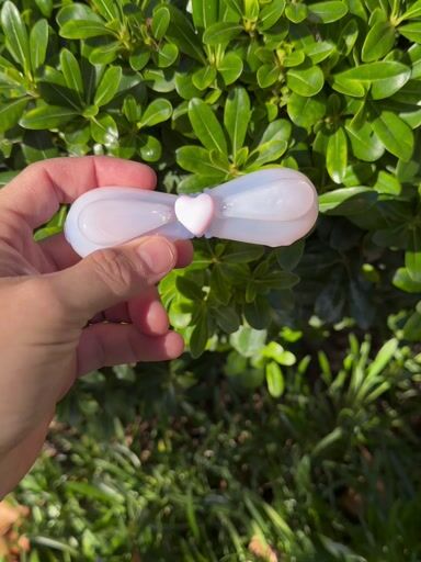 Preview pic of Pink Fumed Heart Hand Pipe