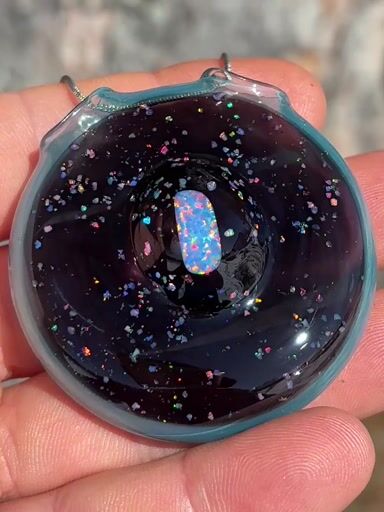 Preview pic of Crushed opal pendant